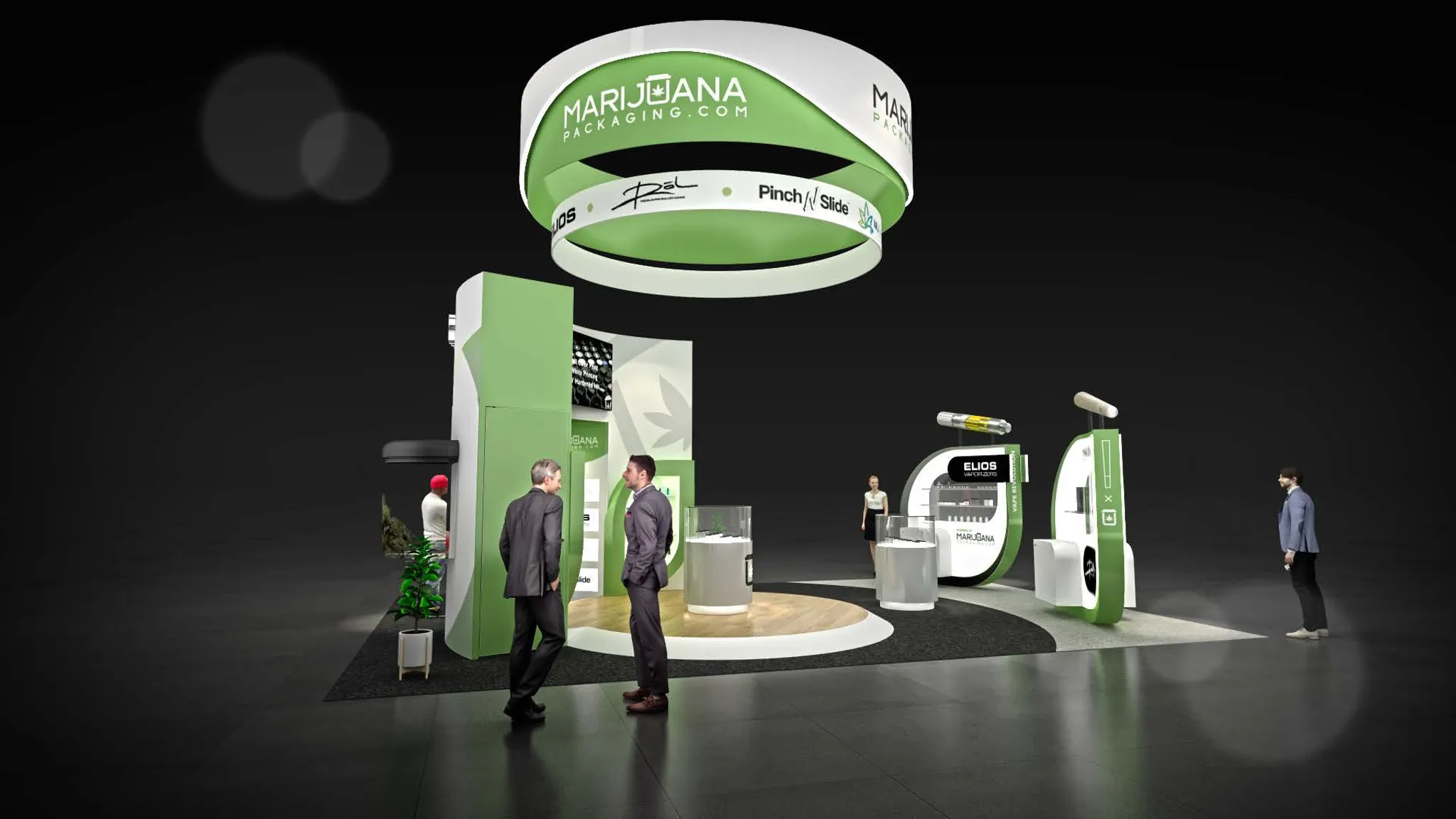 20x30 Island booth design by Reaction Space